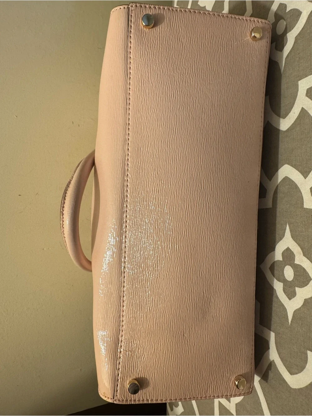 Kate Spade Beacon Court Jeanne Patent Satchel Bag - Blush Pink Bow (Like New)